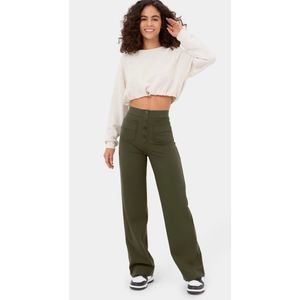Halara High Waisted Button Multiple Pockets Straight Leg Casual Pants size XL